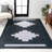 Linfert Geometric Medallion Machine-Washable Navy/Light Gray Rug-893749941