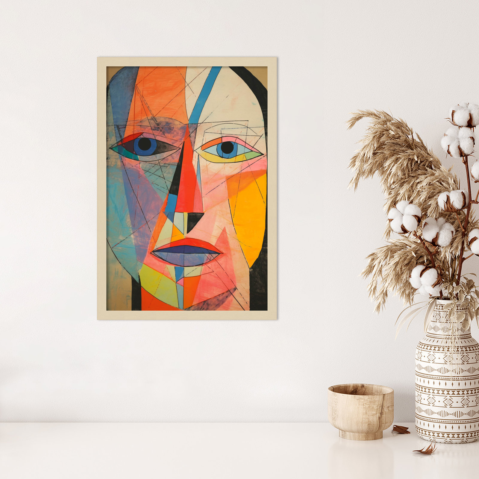 The Face by Treechild, 25" H x 17" W, Brown