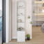 Très grande armoire à miroir pleine grandeur 11,8 po x 15,7 po 63 po, organisation à plusieurs couches, apparence élégante, style américain, pratique blanche concise, design,