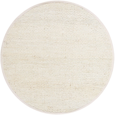 Solid Color Flatweave Jute Area Rug in Tan