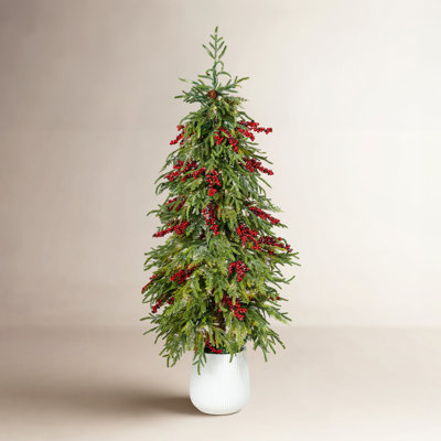 White Frosted 4.5' Pre-Lit Pine Christmas Tree