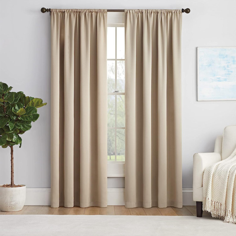 Blackout Curtain Single Panel, 54" W x 54" L, Taupe