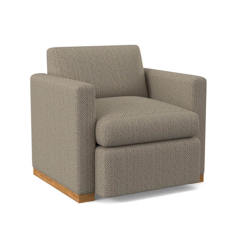 Ledger Swivel Lounge Chair, Amber, Maya Cyan Polyester Blend