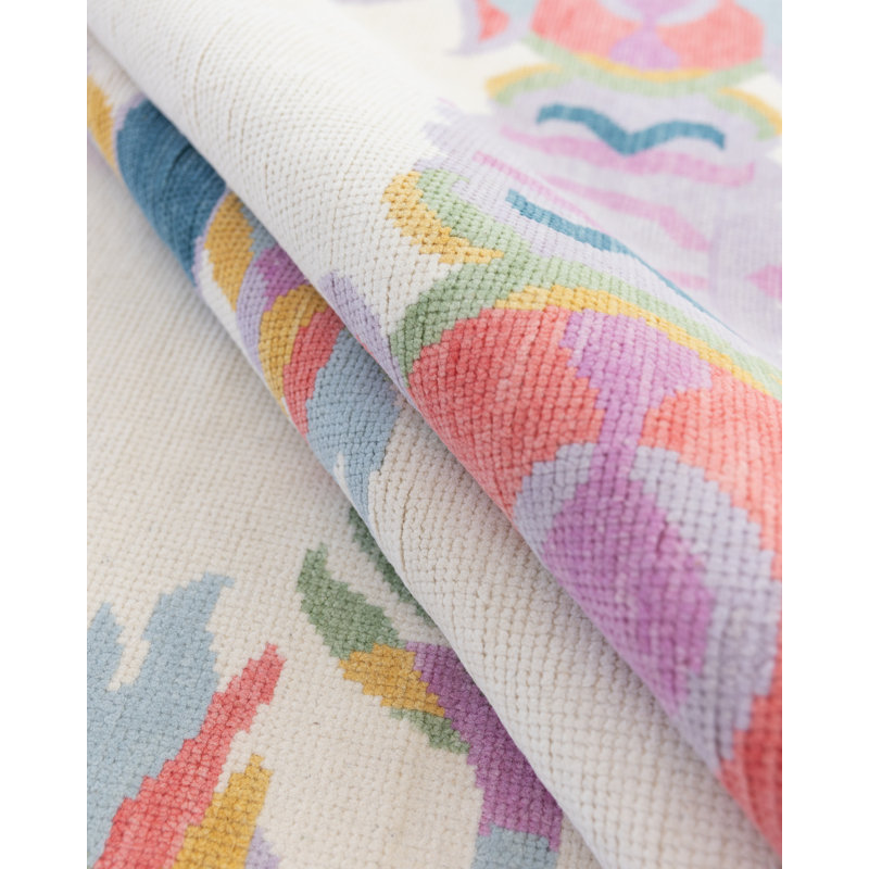 Evie White Modern Oushak Rug, Rectangle 10' x 14'