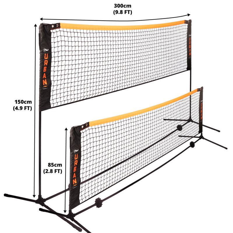 59.05" x 114.17" Soccer Tennis Trainer, Dual Height Soccer Training Net for Passing, Touch & Ball Control, Multi Player, Soccer Flick