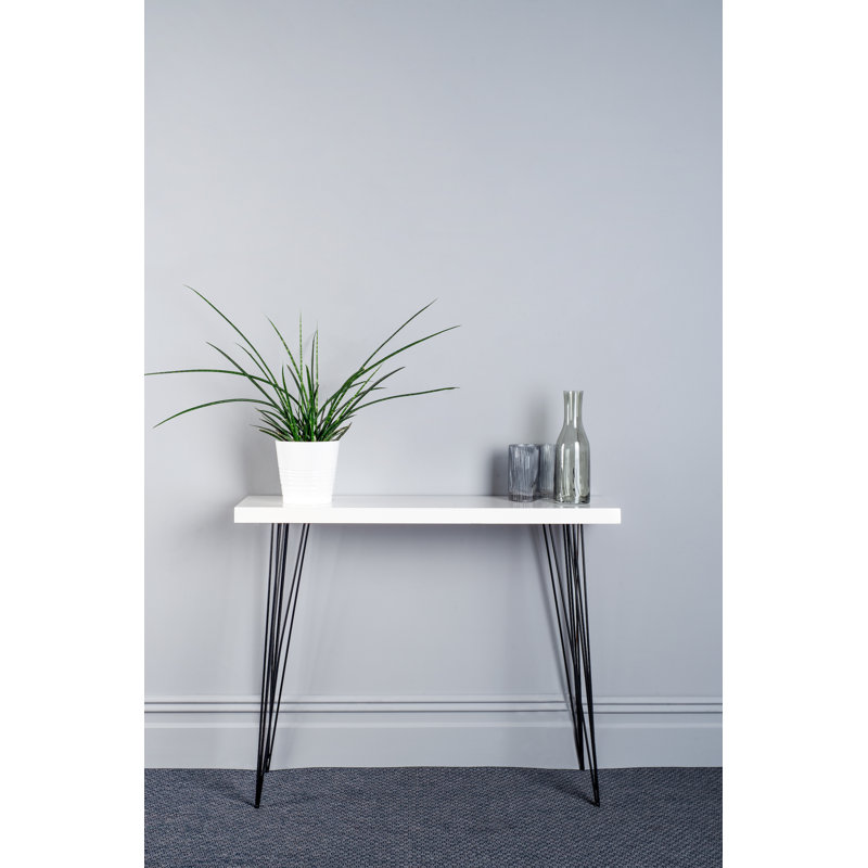 Derouen 100cm Solid Wood Top Console Table