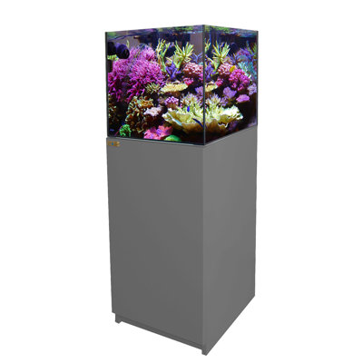 Coral Reef Aquarium Tank With Ultra Clear Glass And Built In Sump All Black