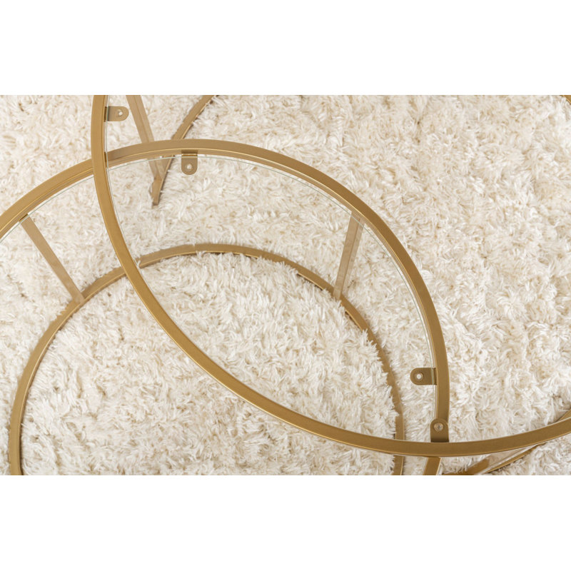 Frame Coffee Table, Gold, 43" H x 60" L x 60" W