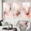 3 pièces sur toile - marbre délicat abstrait rose-1000497255-1000497272