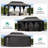 Outdoor Patio Metal Frame Gray Wood Grain Resin Roof Gazebo with Privacy Curtain Mosquito Netting-121781435-120142338