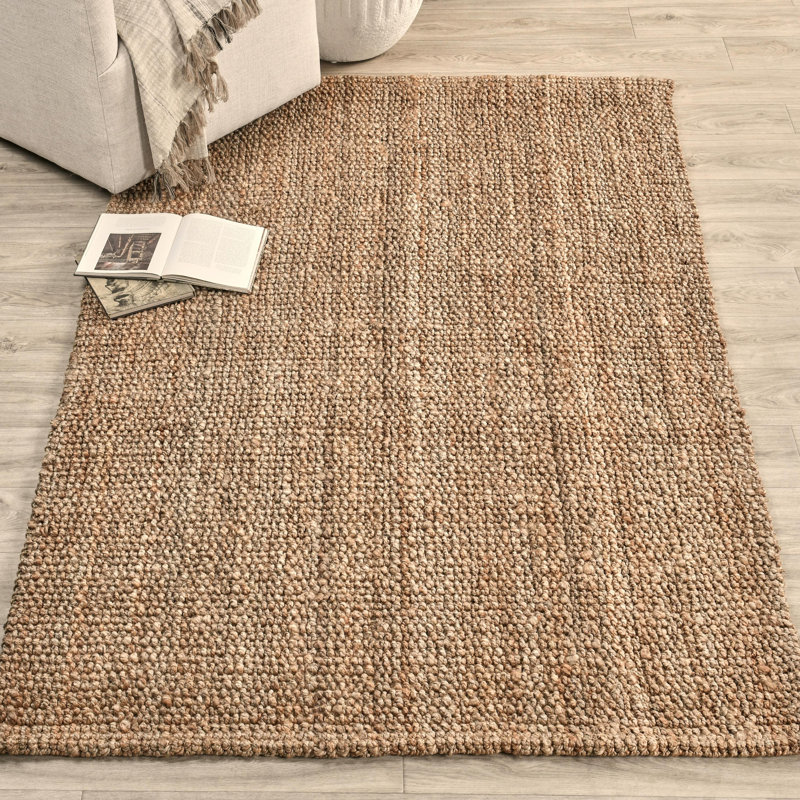 Annello Natural Jute Fabric Area Accent Rug