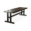 Bureau d'écriture rectangulaire en bois massif noir-117867023