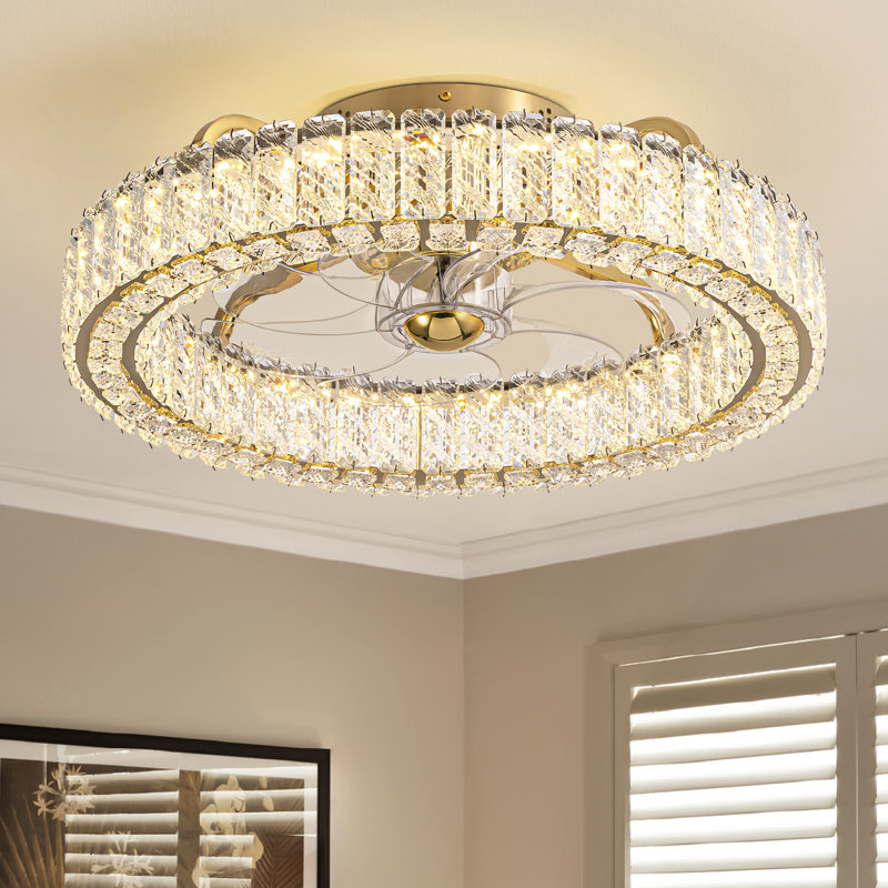 Ventilateur de plafond 20 "à intensité variable avec lumière DEL et télécommande