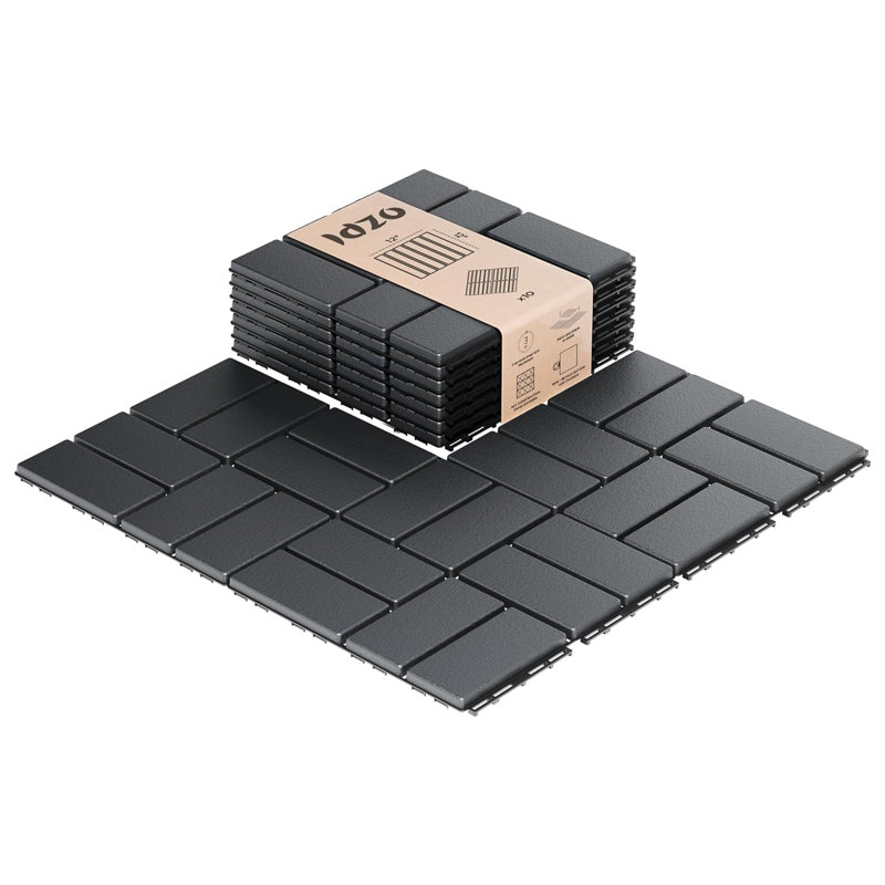 Carreau de terrasse emboîtable en plastique L 12 po x l 12 po DECKING