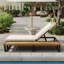Chaise longue d'extérieur réglable à 5 positions avec table d'appoint et coussin, fauteuil inclinable de patio-875812510