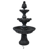3-Tier Welcome Garden Water Fountain - 57 in - Deep Espresso