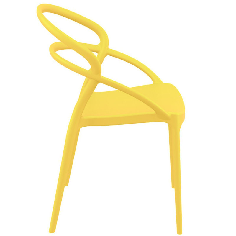 Ensemble de 2 chaises de patio empilables Farrah, Jaune