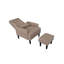 Fauteuil inclinable moderne en tissu avec siège confortable et salon de loisirs - réglable à 5 angles, à pression, gris
