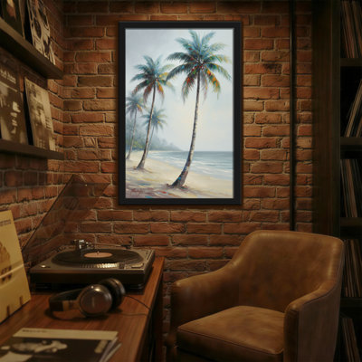 Plantes et fleurs, paysage de palmiers tropicaux, peinture
