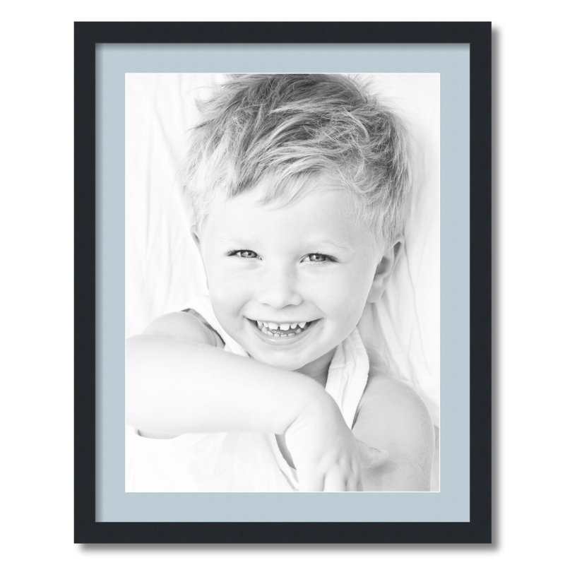 Matte Picture Frame with Mat, Baby Blue