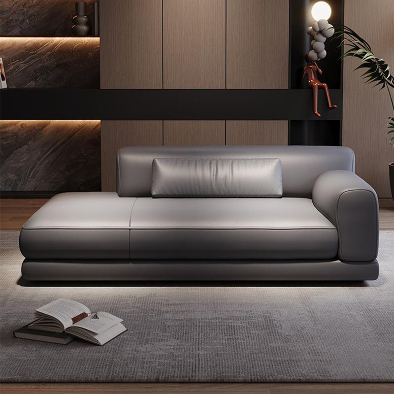 Chaise longue moderne, confortable et simple, Gris, Orienté à droite