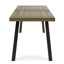 Table de salle à manger d'extérieur en bois d'acacia durable avec pieds en métal thermolaqué | Conception rustique et résistante aux intempéries pour tout espace extérieur