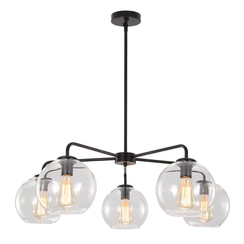 Filkins 5-Light Sputnik Chandelier, Black