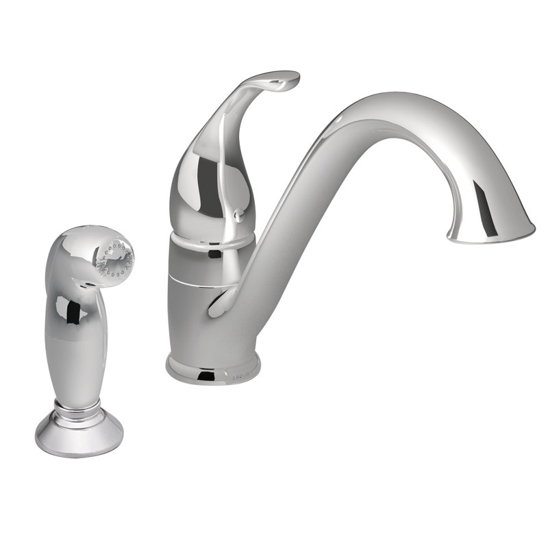 Robinet de cuisine standard à poignée simple MOEN, Chrome, 0.38