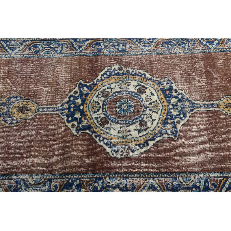 Classic Wool Patchwork Runner, 33.9x144.5 Inch Brown Rug