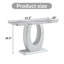 Table de bar rectangulaire moderne minimaliste fabriquée en panneau de fibres à densité moyenne, idéale pour étudier, travailler et manger dans n'importe quel espace.