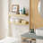 16 Inch Bamboo Floating Shelves - Picture Ledge Shelf With Lip Set Of 2, Hanging Bamboo Wall Shelf For Storage, Small Natural Wood Floating Shelves For Living Room, Bedroom, Kitchen