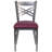 Clear Coated "X" Back Metal Restaurant Chair-159144251-158781930