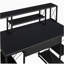 Bureau noir avec tablettes ouvertes et huche-161980223