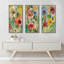 «Vivid Coral Floral I», reproduction de 3 pièces sur toile flottante-62940883
