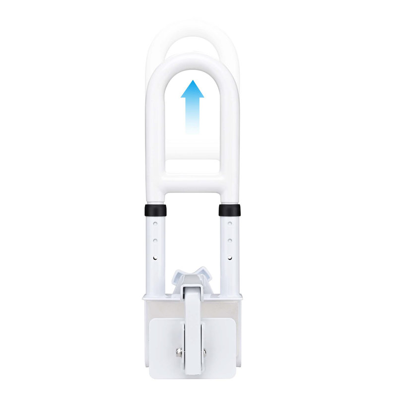 Bathtub Grab Bar Safety Rail Adjustable Shower Handle Locking Clamp 330Lbs Adjustable Height