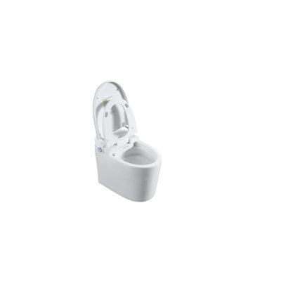 Toilette intelligente avec bidet, conception monobloc, couvercle à ouverture / fermeture automatique à l'aide d'un capteur de radars, chasse d'eau automatique après utilisation, siège chauffant à température réglable pour une expérience douillette, lavage à bulles et chaleur
