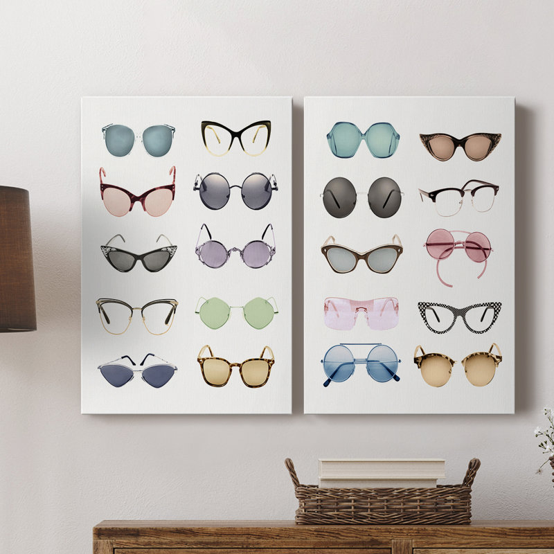 Toile tendue avec verres rétro I-Premium Gallery - prêt à être accroché