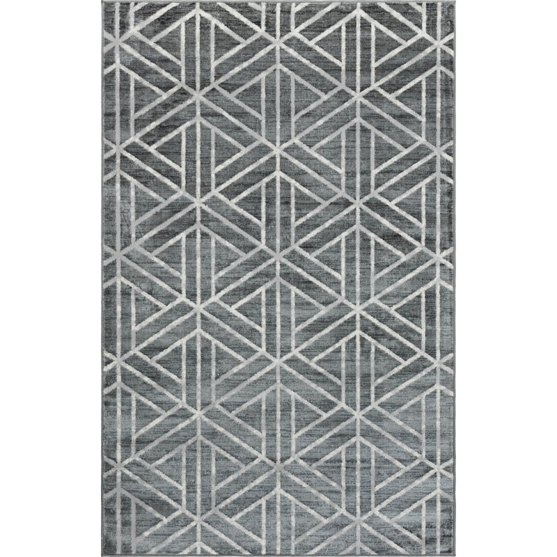 Clidy Abstract Indoor Rug, Rectangle 5' x 8'