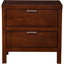 Table de chevet 2 tiroirs Milburn, cappuccino-431468873