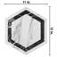 Carreau de marbre et de plancher en porcelaine 11 po x 13 po Marbilia Hex Venato avec Biotech-62376038