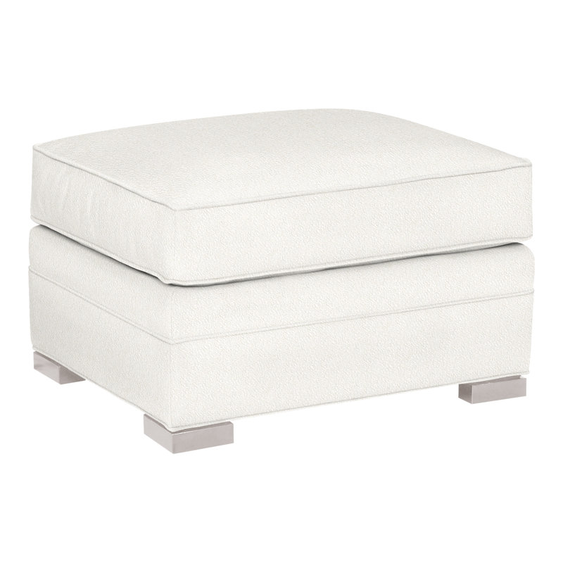 Davidson 28" Ottoman, Dove Gray, Kennelly Snow