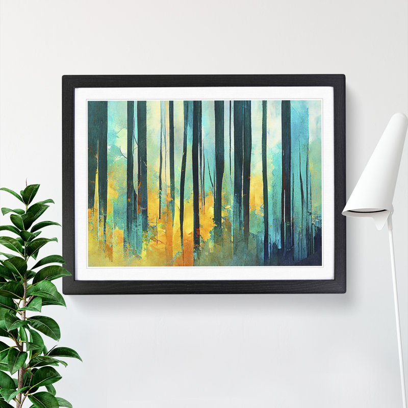 Awesome Abstract Forest Vol.5 - Framed Print, Black, 34cm H x 46cm W x 2cm D