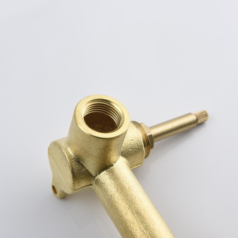 Wall-mounted Bathroom Sink Faucet with Dual Handles and Pop-Up Drain