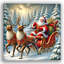 «Santa's Majestic Sleigh Ride: Enchanted Forest Journey», art sur toile-892159146