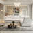 Rino 111.3'' Upholstered Sofa, Cloud Sofa, Modular Sectional Sofa 5 Seat L Shaped Couch for Living Room (White,Gray, Dark Green, Blue)-644097276