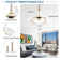 36" Invisible 3-Blade Retractable Ceiling Fan with LED Light and Remote Control