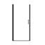 Porte de douche pivotante en verre trempé de 6 mm avec corrosion légère - cadre en aluminium noir mat et capacité de blocage de l'eau
