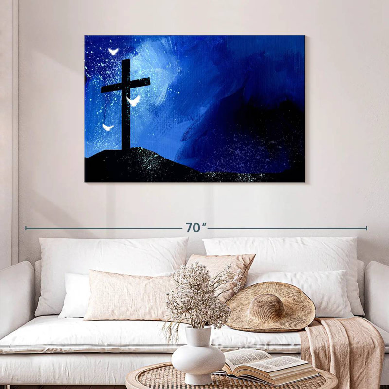 Adella Cross dans la nuit bleue, H 30 po x l 45 po