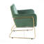 Chaise d'appoint en velours vert 29,5 po avec base en métal pour les salons modernes-785250005