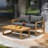 Ivy Patio Loveseat With Coffee Table and Beige Cushion-1784169581